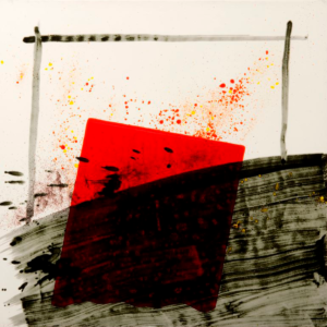 Luciano Fiannacca, Sogni di rosso n° 6, vetrofusione, 38,5x38,5 cm, 2011