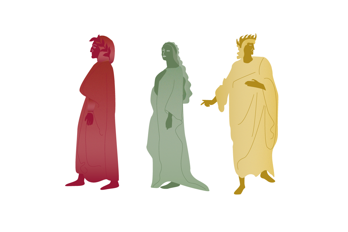 Dante, Beatrice e Virgilio