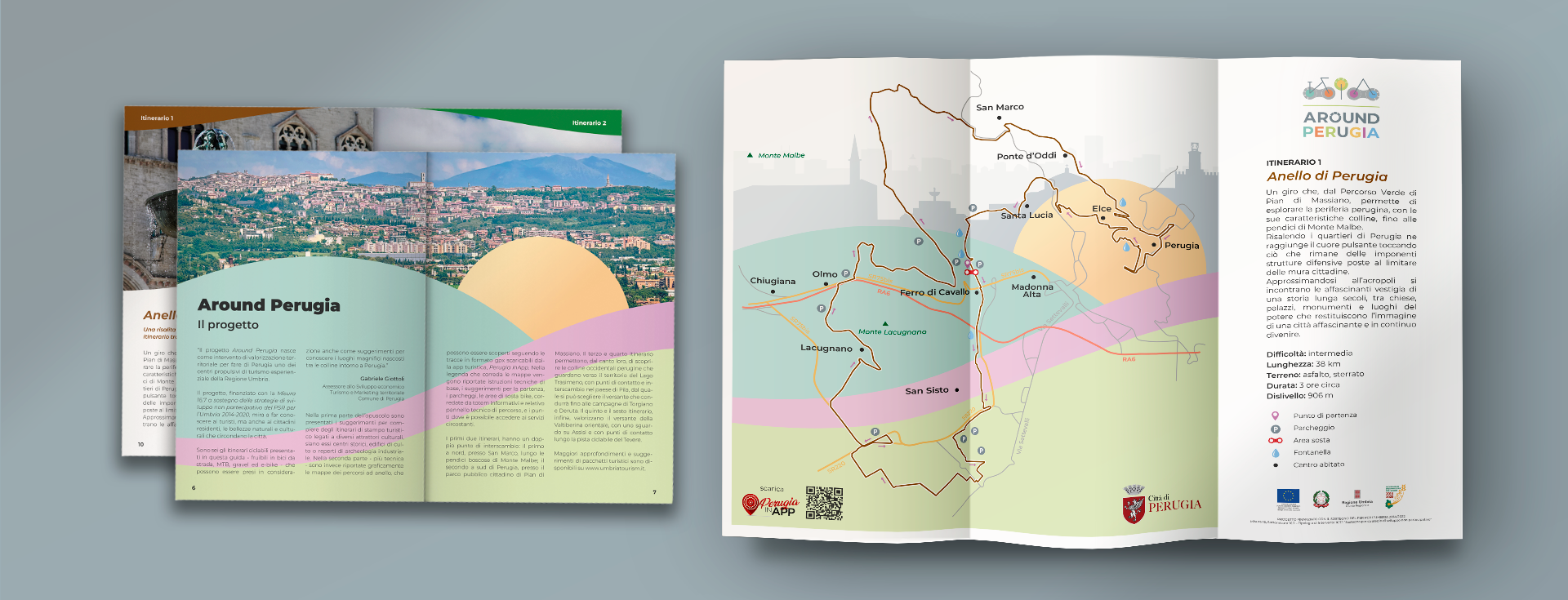 Brochure e mappa Around Perugia