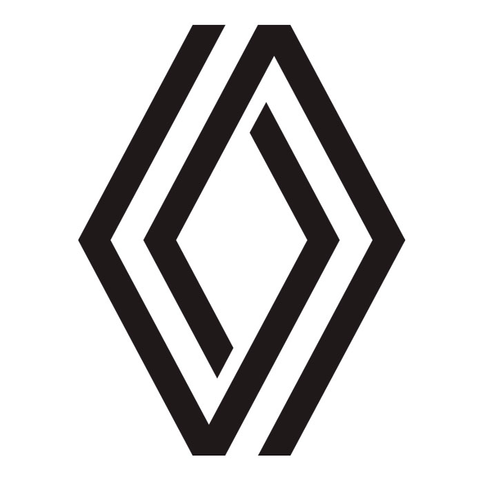 Logo Renault realizzato con line art